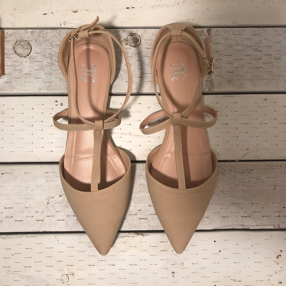 Nude Tie Flats
